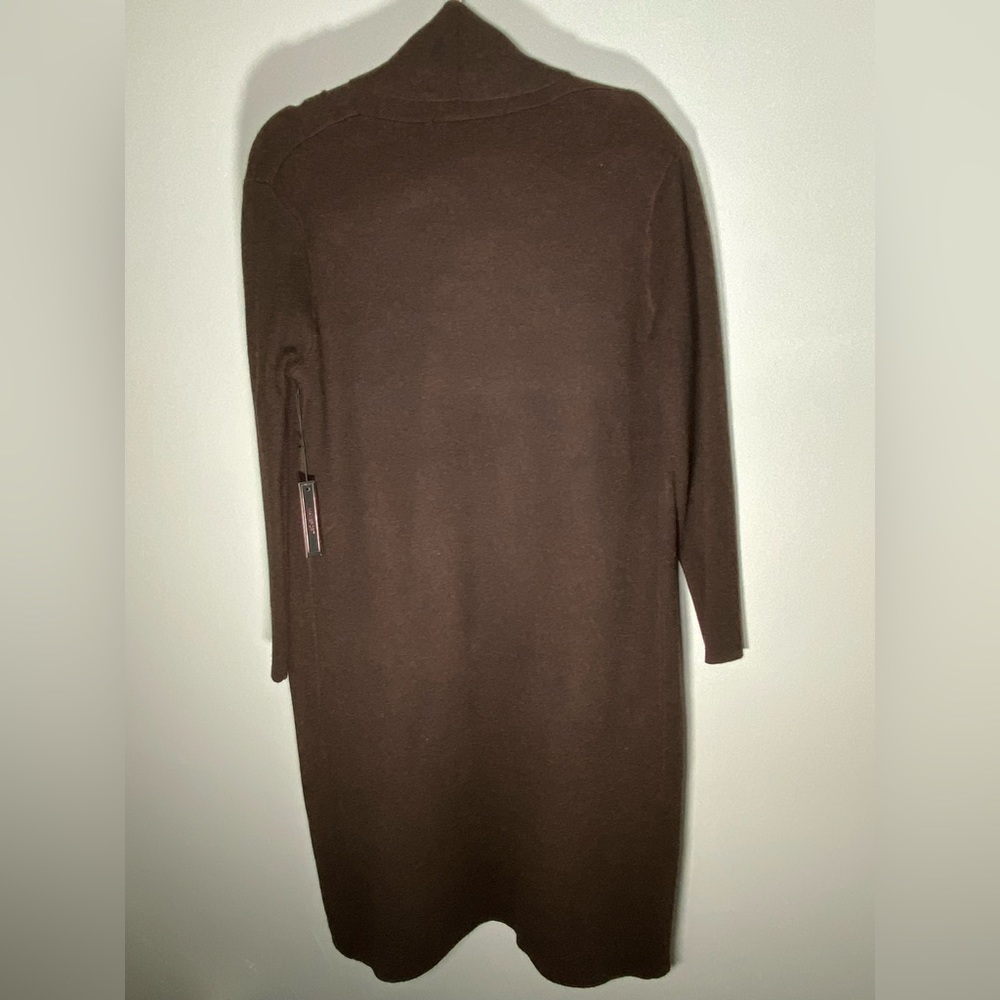 NWT Max sport Duster Long Lux Cardigan - Color: Heather Brown sweater - Size M - Picture 3 of 5